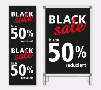 Plakat-Serie Black Sale 50%